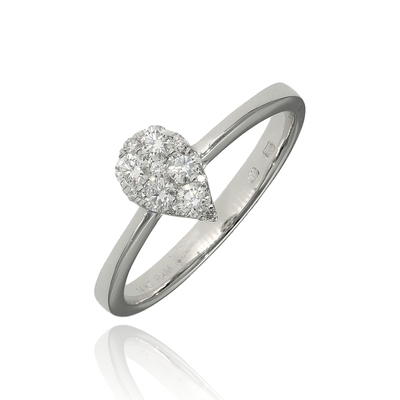 Fehér arany gyűrű 52-es méret (B15412_4I)